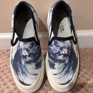 ADIDAS STELLA MCCARTNEY COURT SLIP-ON BLUE/WHITE TYE DYED Size 6